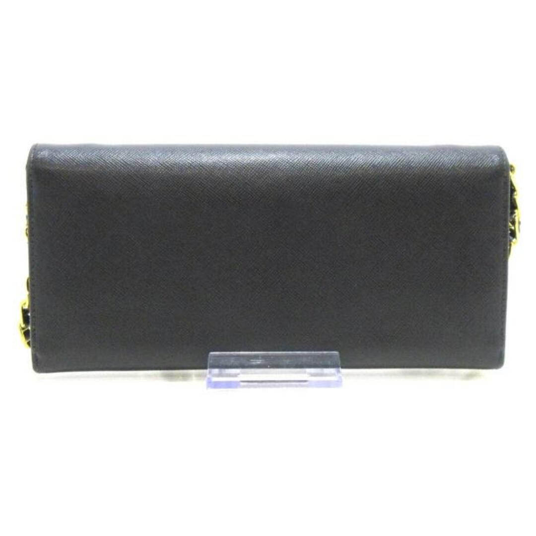 PRADA(プラダ)のPRADA(プラダ) 財布 ロゴ 1M1290 黒 チェーンウォレット サフィアーノメタル(レザー) レディースのファッション小物(財布)の商品写真