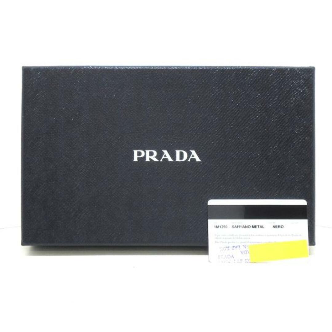 PRADA(プラダ)のPRADA(プラダ) 財布 ロゴ 1M1290 黒 チェーンウォレット サフィアーノメタル(レザー) レディースのファッション小物(財布)の商品写真