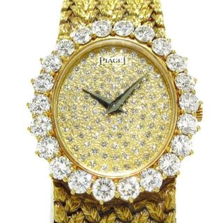 PIAGET - PIAGET(ピアジェ) 腕時計 - 9338D2 レディース 金無垢/ダイヤ文字盤/ダイヤベゼル ゴールド×ダイヤモンド