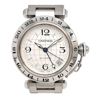 カルティエ(Cartier)のカルティエ パシャC メリディアン GMT デイト 後期型 W31078M7 自動巻き ステンレススティール メンズ ボーイズ CARTIER 【中古】 【時計】(腕時計(アナログ))