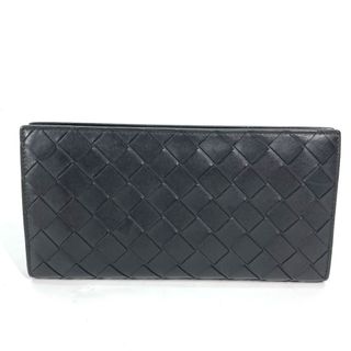 ボッテガヴェネタ(Bottega Veneta)のボッテガヴェネタ BOTTEGA VENETA イントレチャート 608556 ロングウォレット ラウンドファスナー 長財布 レザー ブラック(長財布)