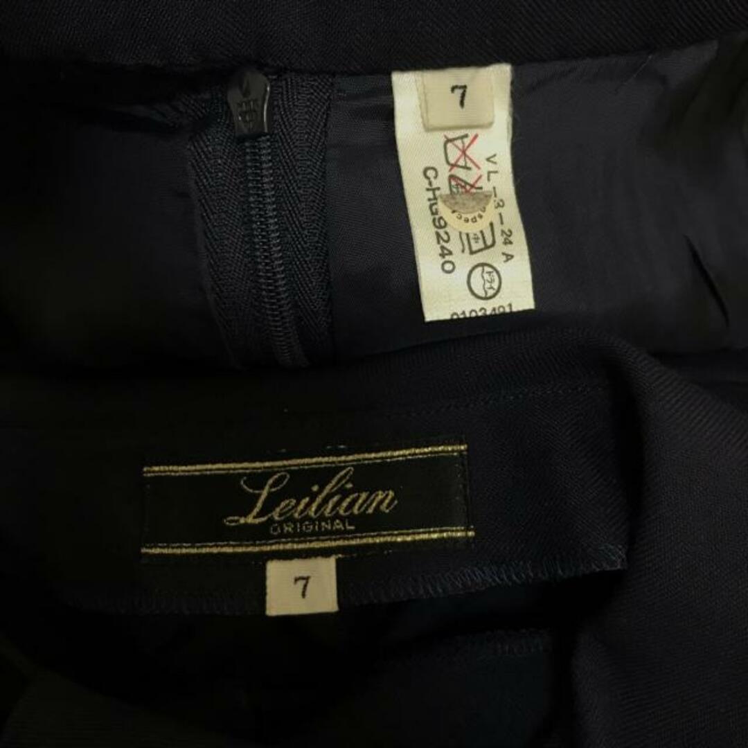 leilian(レリアン)のLeilian(レリアン) スカートセットアップ サイズ7 S レディース美品  - ダークネイビー 肩パッド レディースのレディース その他(セット/コーデ)の商品写真
