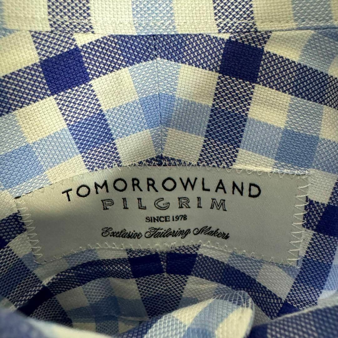 TOMORROWLAND(トゥモローランド)の【希少カラー】　トゥモローランド　ピルグリ長袖シャツ　ギンガムチェック　美品 メンズのトップス(Tシャツ/カットソー(七分/長袖))の商品写真