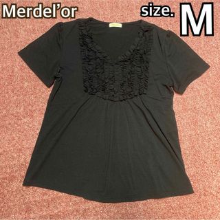 Merdel’or/メルドロール☻フリル付き 半袖カットソー Tシャツ(Tシャツ(半袖/袖なし))