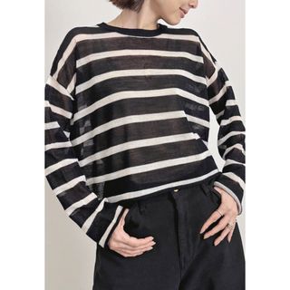 アパルトモンドゥーズィエムクラス(L'Appartement DEUXIEME CLASSE)のL'Appartement Border Sheer Knit(ニット/セーター)