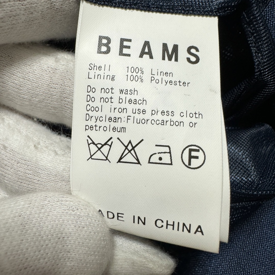 BEAMS(ビームス)のBEAMS ビームス リネン100% 2B テーラードジャケット ブルー S メンズのジャケット/アウター(テーラードジャケット)の商品写真