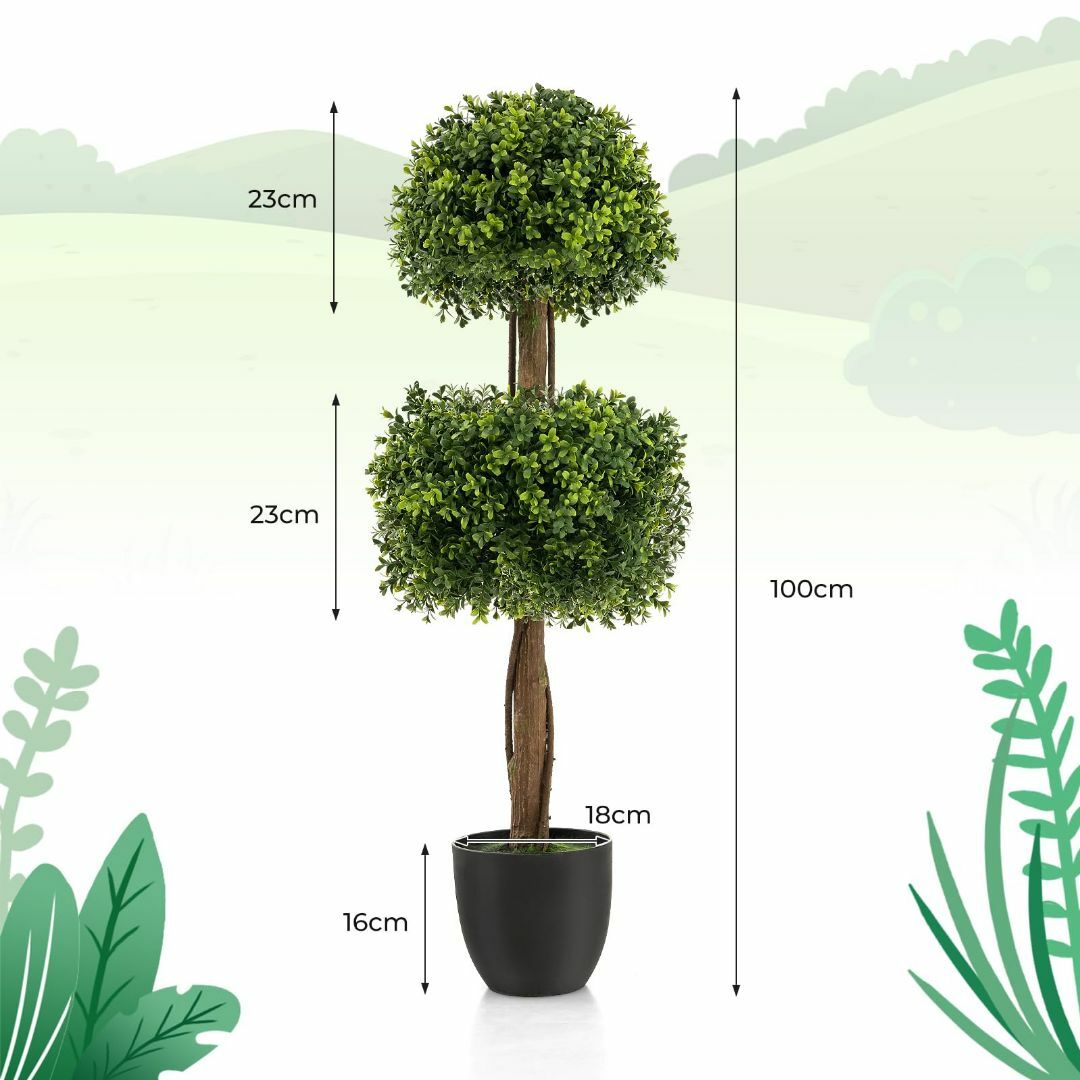 【色: 高さ100cm172】TANGKULA 人工観葉植物 高さ100cm フ その他のその他(その他)の商品写真