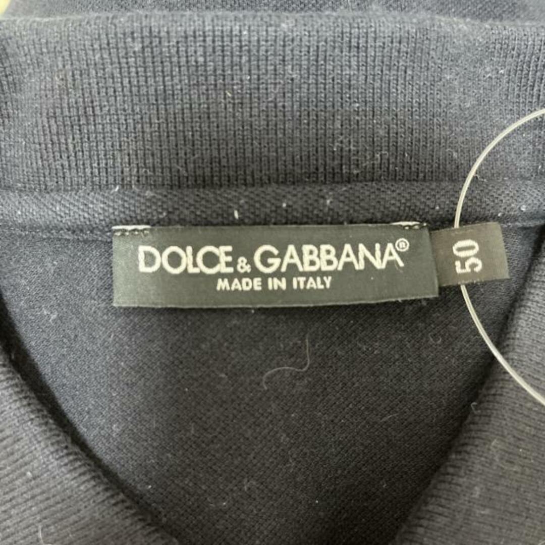 DOLCE&GABBANA(ドルチェアンドガッバーナ)のDOLCE&GABBANA(ドルチェアンドガッバーナ) 半袖ポロシャツ サイズ50 M メンズ - ダークネイビー×マルチ メンズのトップス(ポロシャツ)の商品写真