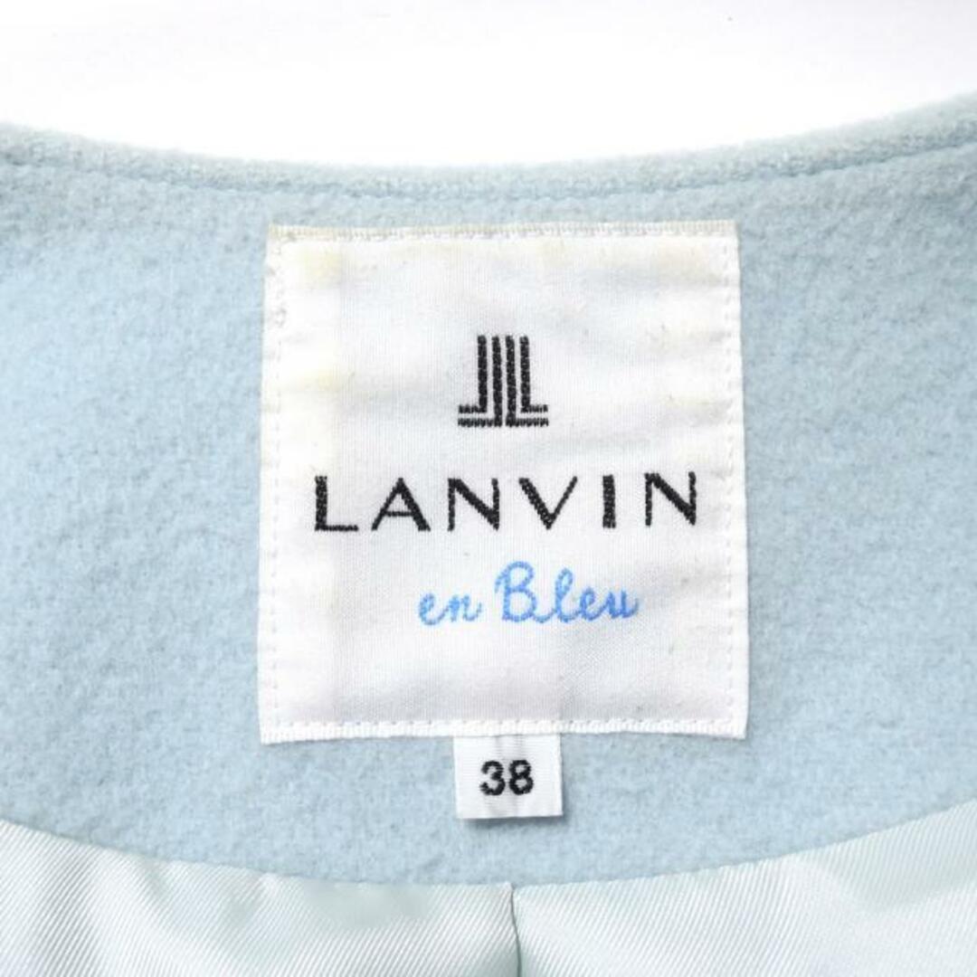 LANVIN en Bleu(ランバンオンブルー)のLANVIN en Bleu(ランバンオンブルー) コート サイズ38 M レディース - ライトブルー 長袖/冬 レディースのジャケット/アウター(その他)の商品写真