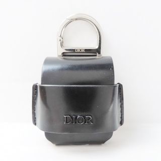 クリスチャンディオール(Christian Dior)のDIOR/ChristianDior(ディオール/クリスチャンディオール) 小物入れ - 黒×シルバー AirPodsケース レザー×金属素材(その他)