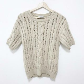 マックスマーラ(Max Mara)のMax Mara(マックスマーラ) 長袖セーター サイズM レディース - ベージュ クルーネック(ニット/セーター)