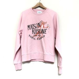 MAISON KITSUNE(メゾンキツネ) トレーナー サイズM レディース - ライトピンク×マルチ 長袖/キツネ