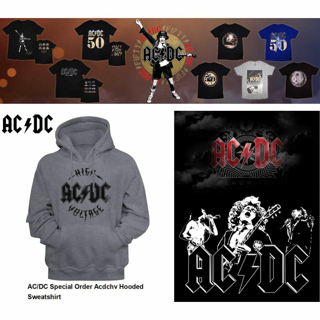  AC/DC エーシー・ディーシー ライセンスパーカー最新作 グレーL メンズのトップス(パーカー)の商品写真