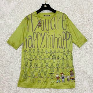 【希少】アルベロベロ　半袖　チュニック　Tシャツ　刺繍　多国籍　ブタ　ライム