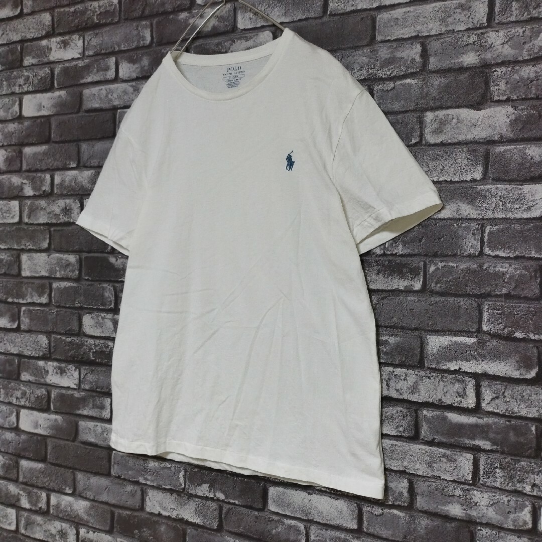 POLO RALPH LAUREN(ポロラルフローレン)のポロラルフローレン刺繍ポニーワンポイントロゴtシャツTシャツ白teePOLO メンズのトップス(Tシャツ/カットソー(半袖/袖なし))の商品写真