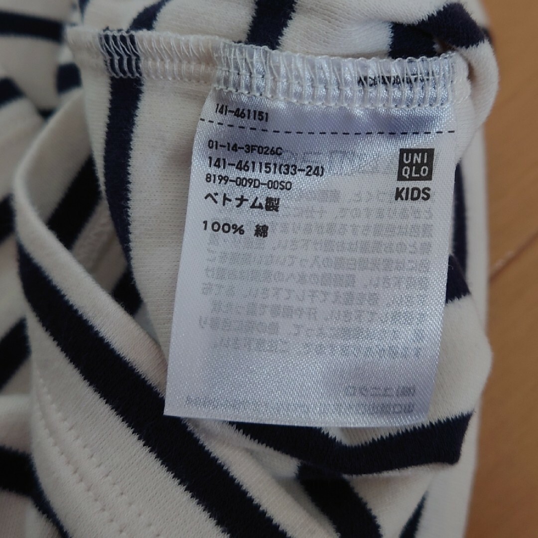 UNIQLO(ユニクロ)のユニクロ　コットンボーダーTシャツ　160 キッズ/ベビー/マタニティのキッズ服男の子用(90cm~)(Tシャツ/カットソー)の商品写真