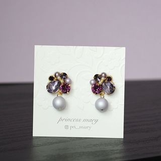 先着1名様限定》8mmペール紫パール♡﻿アメジストbijouピアス(ピアス)