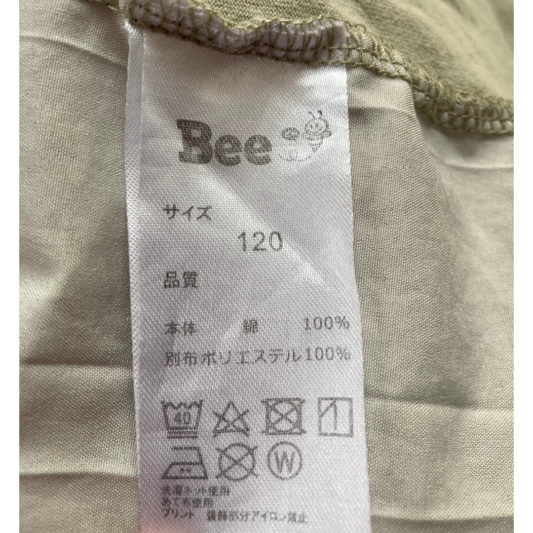 Bee(ビー)のキッズ　チュニック丈　半袖Tシャツ　120㎝ キッズ/ベビー/マタニティのキッズ服女の子用(90cm~)(Tシャツ/カットソー)の商品写真