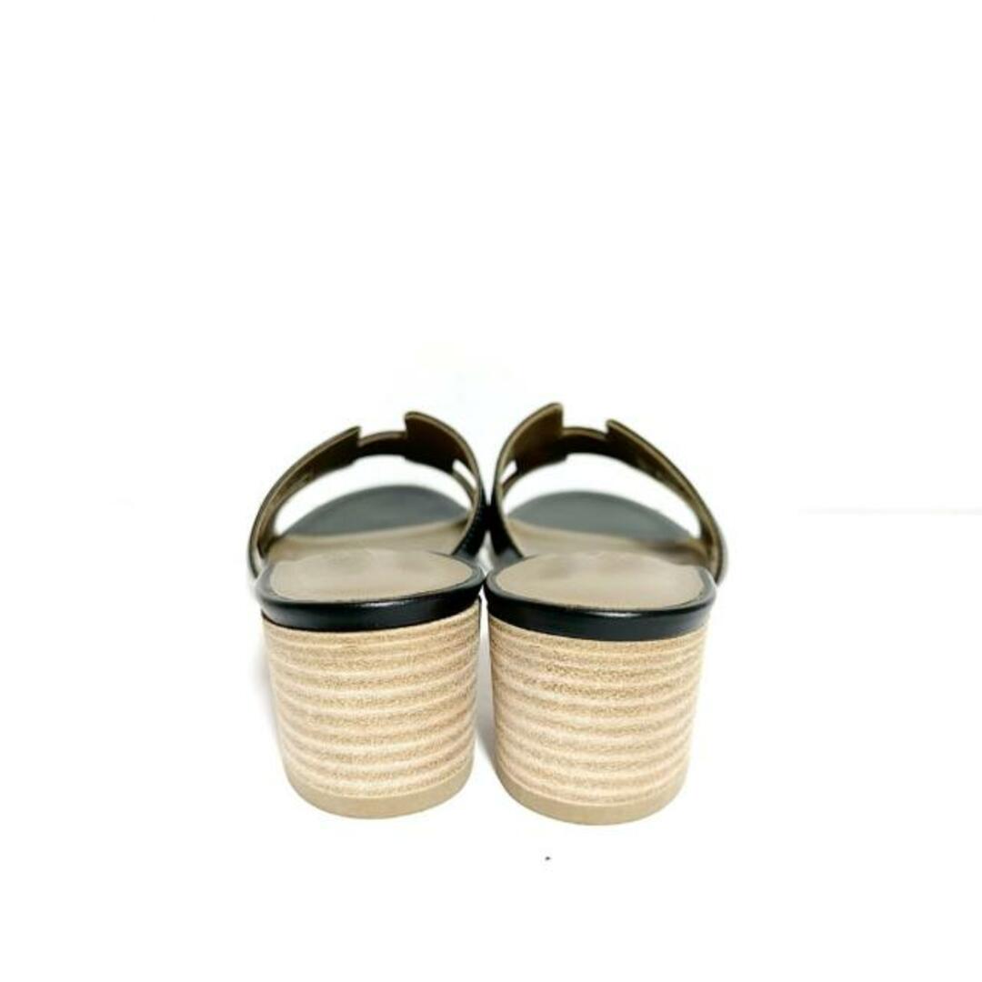 Hermes - HERMES(エルメス) ミュール 37 レディース美品 オアジス 黒 Hermes - HERMES(エルメス) ミュール 37 レディース美品 オアジス 黒