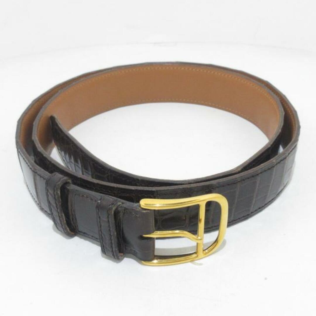 HERMES(エルメス) ベルト 95 ロマン ダークブラウン×ゴールド HERMES(エルメス) ベルト 95 ロマン ダークブラウン×ゴールド