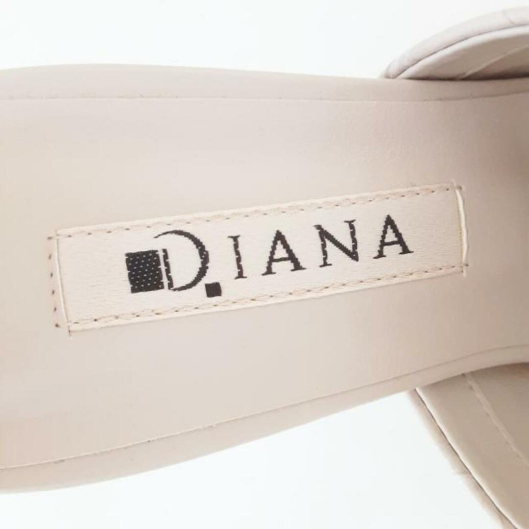 DIANA(ダイアナ)のDIANA(ダイアナ) ミュール S レディース美品  - ベージュ 型押し加工 レザー レディースの靴/シューズ(ミュール)の商品写真