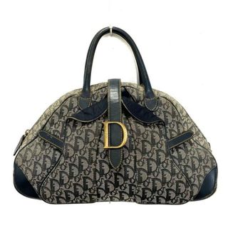 クリスチャンディオール(Christian Dior)のDIOR/ChristianDior(ディオール/クリスチャンディオール) ハンドバッグ ダブルサドルバッグ 白×ダークネイビー×ネイビー ジャガード×レザー(ハンドバッグ)