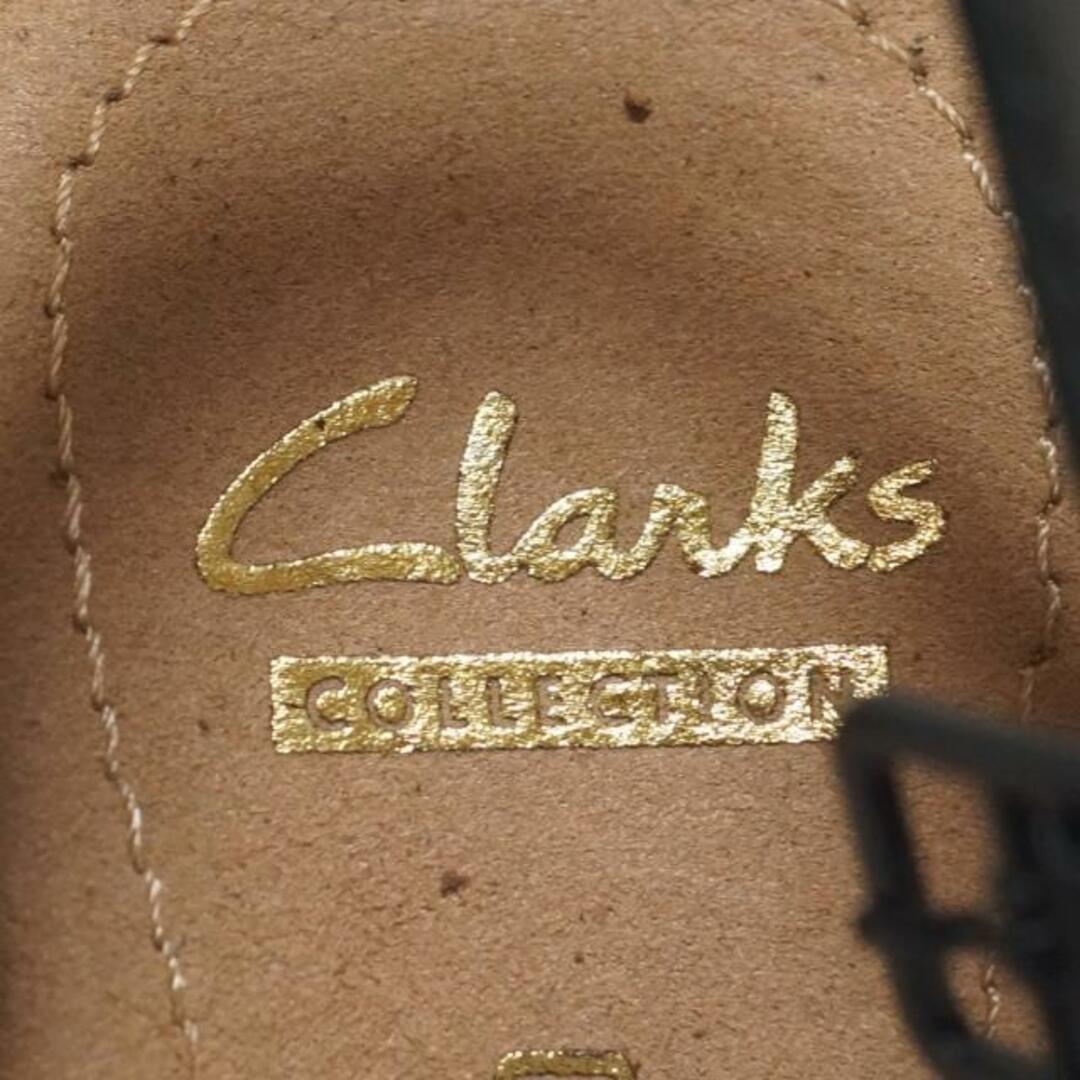 Clarks(クラークス)のClarks(クラークス) サンダル US 5 1/2 M レディース - 黒×ベージュ 型押し加工/ウェッジソール レザー レディースの靴/シューズ(サンダル)の商品写真