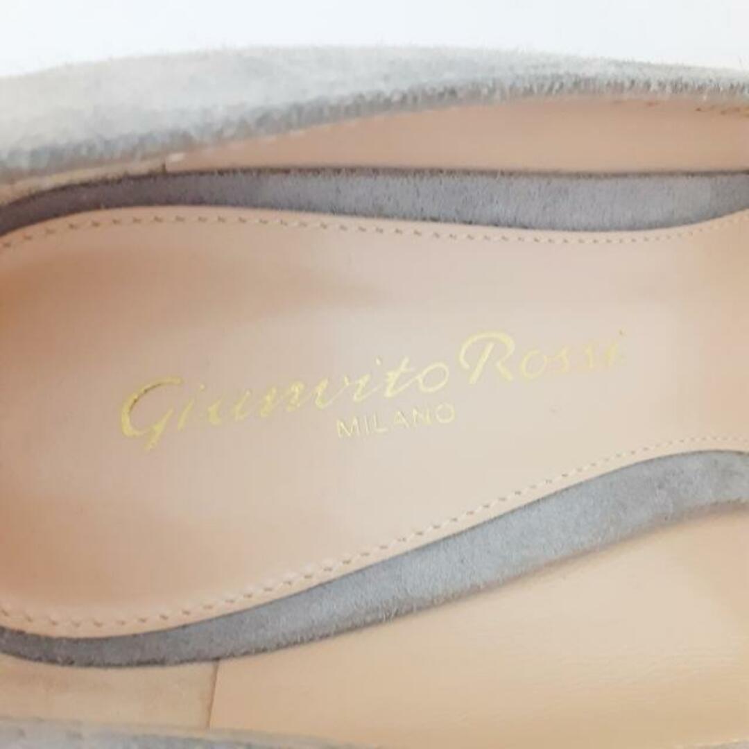 Gianvito Rossi(ジャンヴィットロッシ)のGianvito Rossi(ジャンヴィト・ロッシ) パンプス 36 1/2 レディース - グレー アウトソール張替済 スエード レディースの靴/シューズ(ハイヒール/パンプス)の商品写真