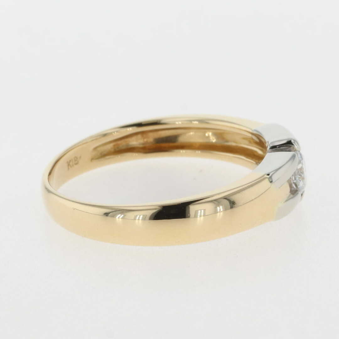 ダイヤモンド デザインリング 15.5号 K18 【中古】 レディースのアクセサリー(リング(指輪))の商品写真
