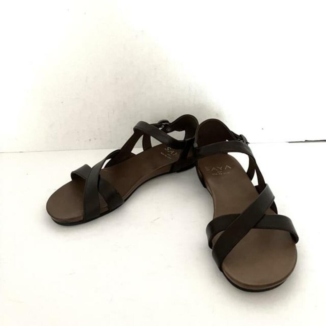 SAYA(サヤ)のSAYA(サヤ) サンダル L レディース - ダークブラウン レザー レディースの靴/シューズ(サンダル)の商品写真