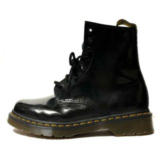 ドクターマーチン(Dr.Martens)のDr.Martens(ドクターマーチン) ショートブーツ EU 41 メンズ - 黒 レースアップ/インソール取外し可 エナメル（レザー）(ブーツ)