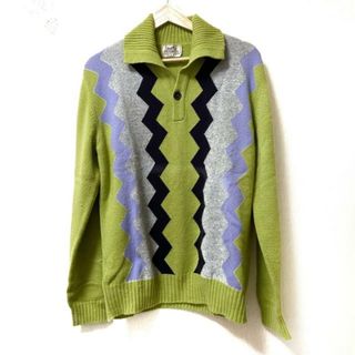 Hermes - HERMES 近年モデル カシミヤシルク ニット カットソー 長袖 S Hermes - HERMES 近年モデル カシミヤシルク ニット カットソー 長袖 S