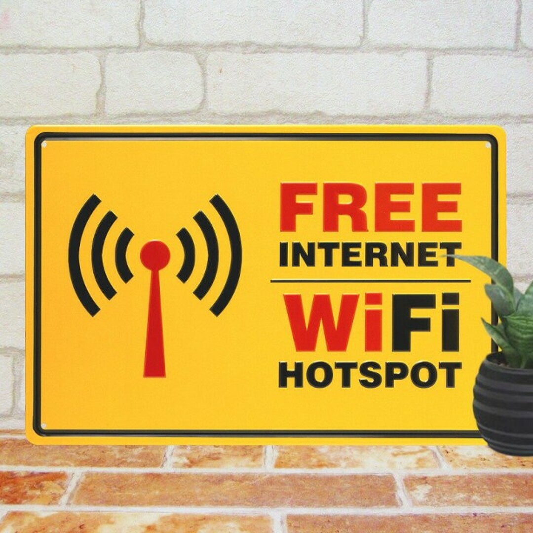 デザイン看板A4凸凹】Wi-Fi free★ポスター壁掛けワイファイフリー インテリア/住まい/日用品のインテリア小物(その他)の商品写真