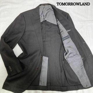 トゥモローランド(TOMORROWLAND)のTOMORROWLAND ジャケット 茶 シルク混 センターベンツ 44サイズ(テーラードジャケット)