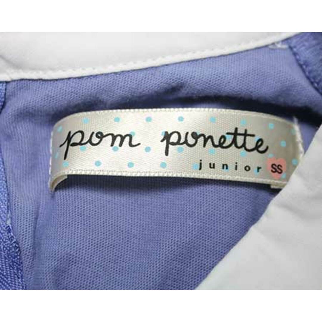 pom ponette(ポンポネット)の【夏物 新入荷!】〓ポンポネット/pom ponette〓130-140cm 半袖ワンピース 青×白  【中古】 子供服 キッズ kids ジュニア 女の子  夏 onepi 614042 キッズ/ベビー/マタニティのキッズ服女の子用(90cm~)(ワンピース)の商品写真