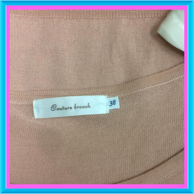 Couture Brooch(クチュールブローチ)の肩にリボン付き、可愛いニット レディースのトップス(ニット/セーター)の商品写真