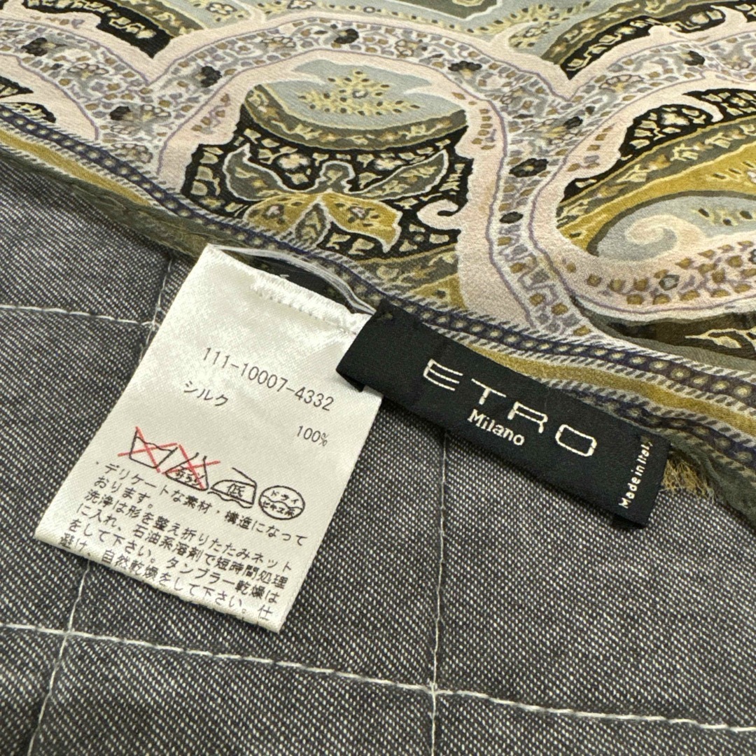 ETRO - ETRO エトロ 大判 シルクストール スカーフ ペイズリー