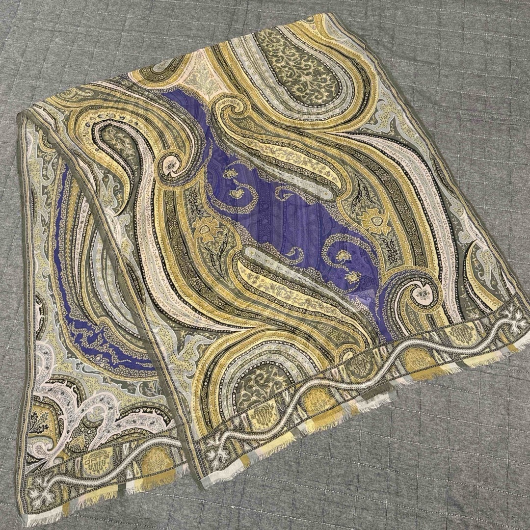 ETRO - ETRO エトロ 大判 シルクストール スカーフ ペイズリー