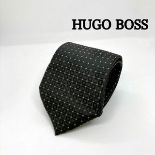 ヒューゴボス(HUGO BOSS)のヒューゴボス ドット柄 シルク イタリア製 ブラック HUGO BOSS(ネクタイ)