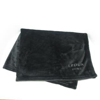 EPOCA UOMO(エポカ ウォモ) ブランケット美品  - 黒 化学繊維(おくるみ/ブランケット)