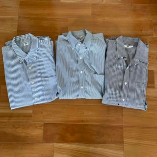 ユニクロ(UNIQLO)のユニクロ　ワイシャツ　L メンズ　長袖(シャツ)