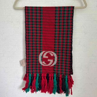 グッチ(Gucci)の正規品　GUCCI マフラー　グッチ　マルチ　HOUNDSTOOTH SCARF(マフラー/ショール)