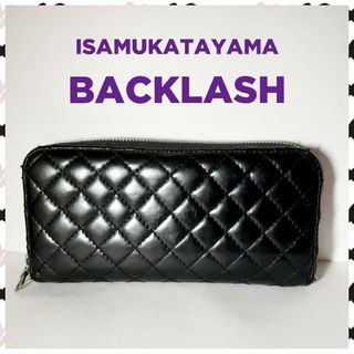 イサムカタヤマバックラッシュ(ISAMUKATAYAMA BACKLASH)の【希少】BACKLASHバックラッシュ長財布キルティング黒ブラック大容量レザー(長財布)