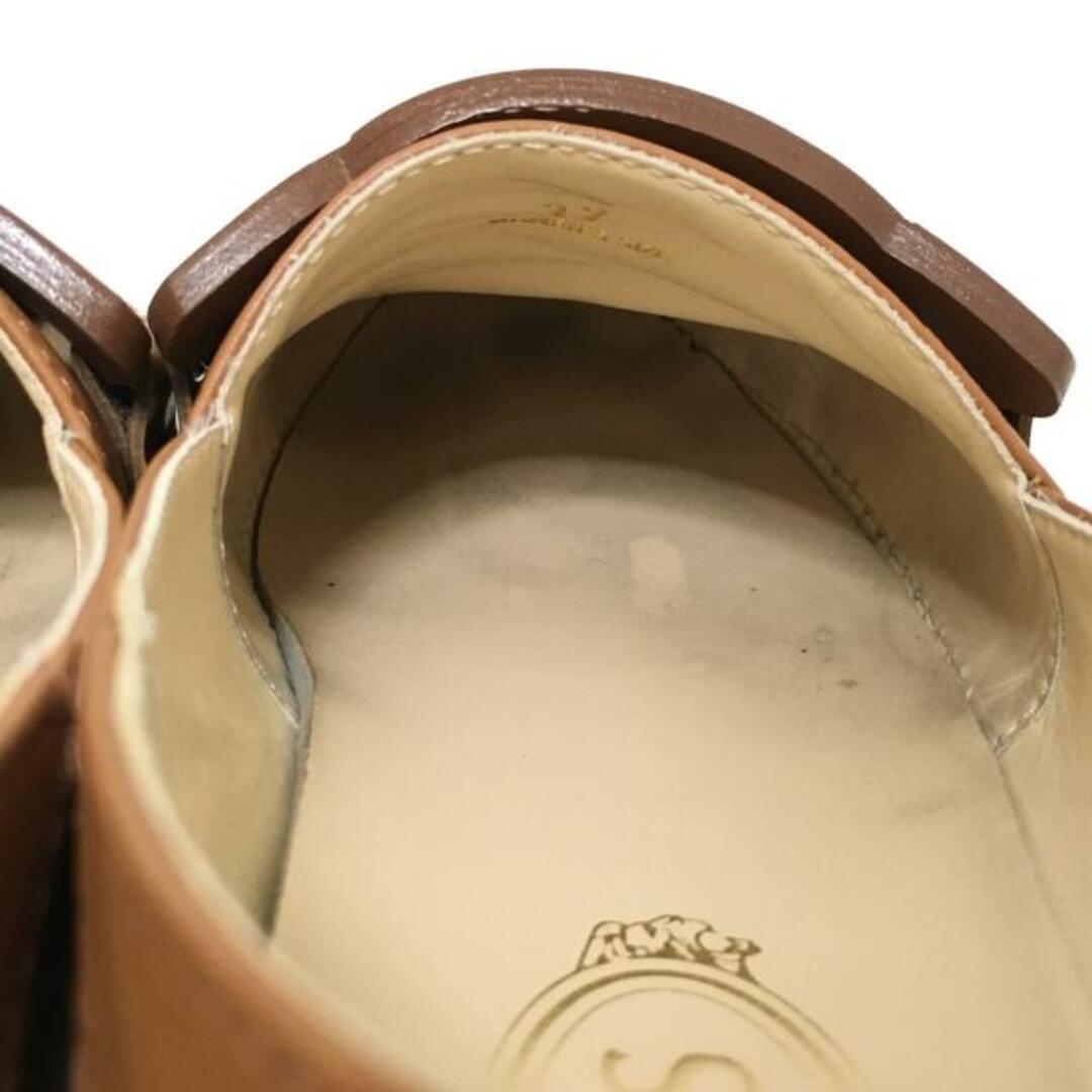 TOD'S(トッズ)のTOD'S(トッズ) フラットシューズ 37 レディース - ブラウン エスパドリーユ レザー×天然繊維 レディースの靴/シューズ(その他)の商品写真