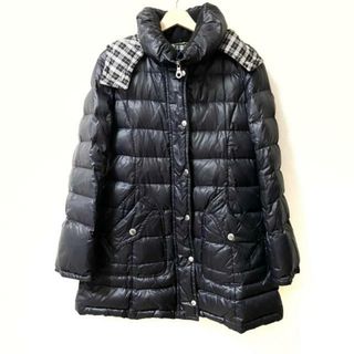 バーバリーブルーレーベル(BURBERRY BLUE LABEL)のBurberry Blue Label(バーバリーブルーレーベル) ダウンコート サイズ38 M レディース - ダークネイビー 長袖/冬(ダウンコート)