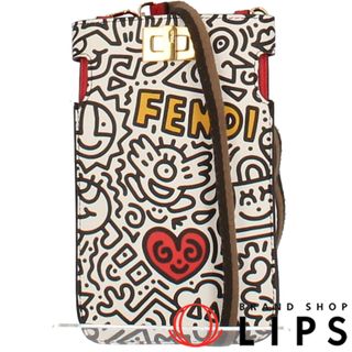 FENDI - フェンディ フォンポーチ  8M0442 レザー レディースその他バッグ
 ブラウン【中古】