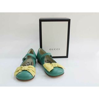 【新入荷!】新品 未使用品▼グッチ/GUCCI▼18.6cm(29)  ストラップシューズ/シューズ/靴 緑×黄色  子供 キッズ kids 女の子 shoes 春夏秋冬 514042