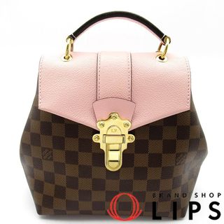 LOUIS VUITTON - ルイ・ヴィトン クラプトン バックパック  N42262 ダミエ レディースリュック・デイパック
 ブラウン/ピンク 廃盤品【中古】