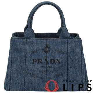 プラダ(PRADA)のプラダ カナパ 2WAYトートTPM  1BG439 デニム レディーストートバッグ
 ブルー【中古】(トートバッグ)