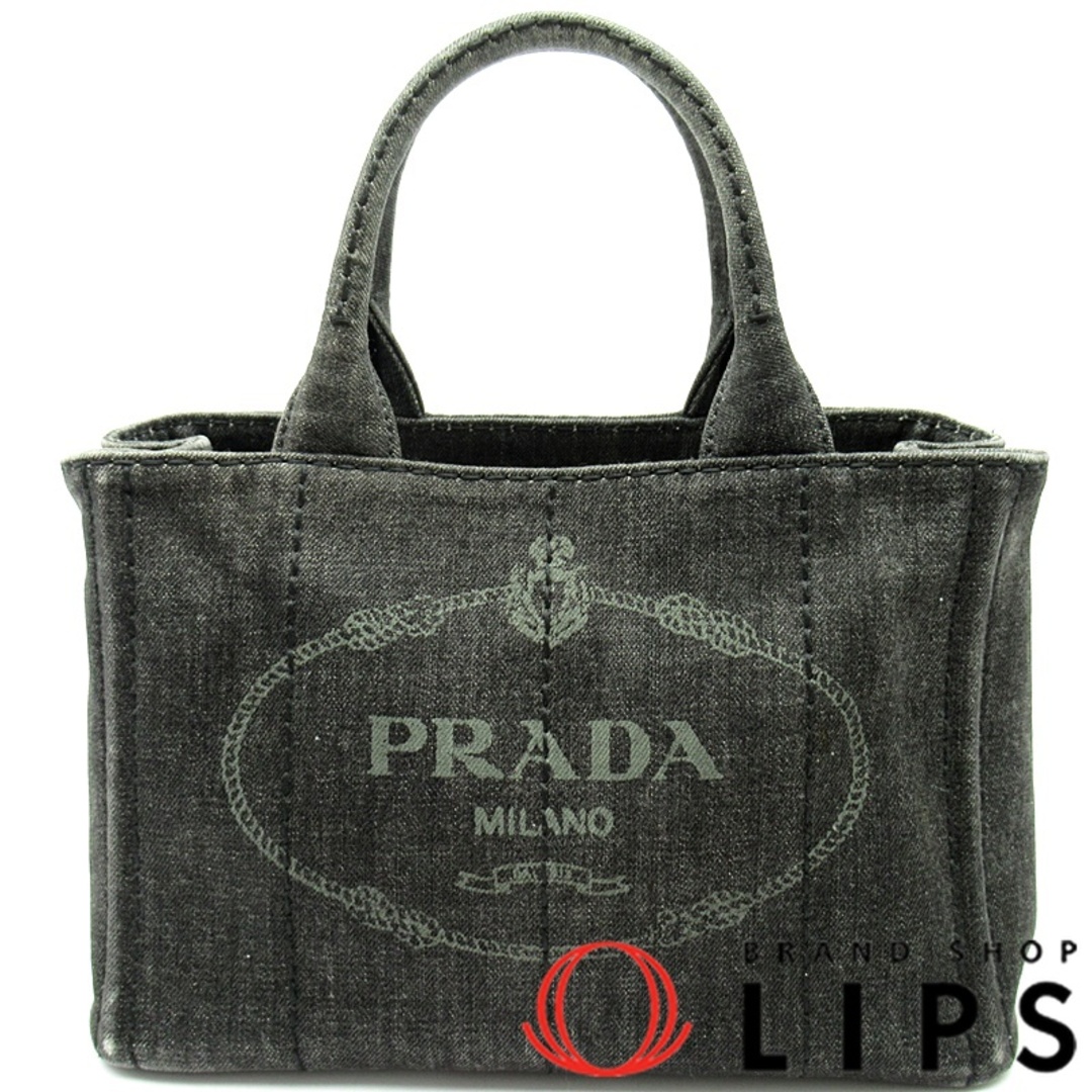 PRADA(プラダ)のプラダ カナパ2WAYトートTPM  B2439G デニム レディーストートバッグ
 ブラック(NERO)【中古】 レディースのバッグ(トートバッグ)の商品写真